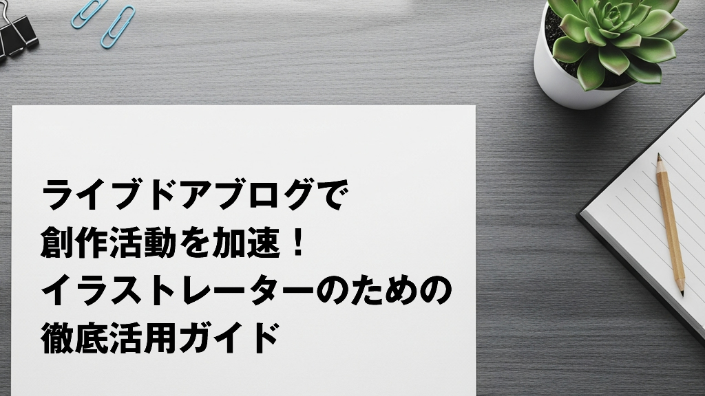 ライブドアブログで創作活動を加速！イラストレーターのための徹底活用ガイド