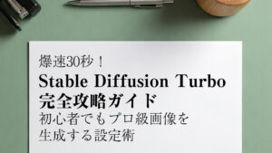 爆速30秒！Stable Diffusion Turbo完全攻略ガイド：初心者でもプロ級画像を生成する設定術