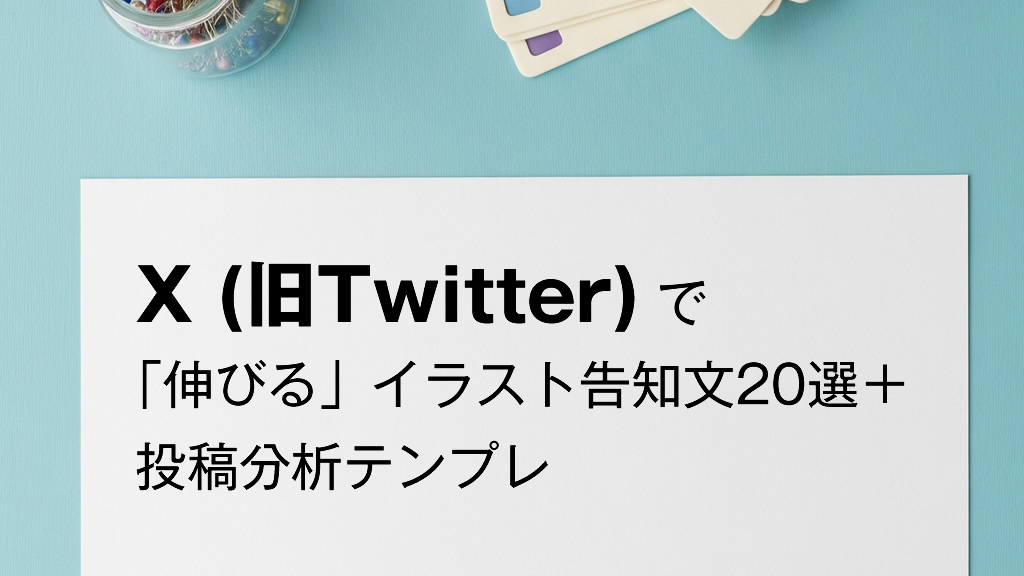 【2025年最新版】X (旧Twitter) で「伸びる」イラスト告知文20選＋投稿分析テンプレ